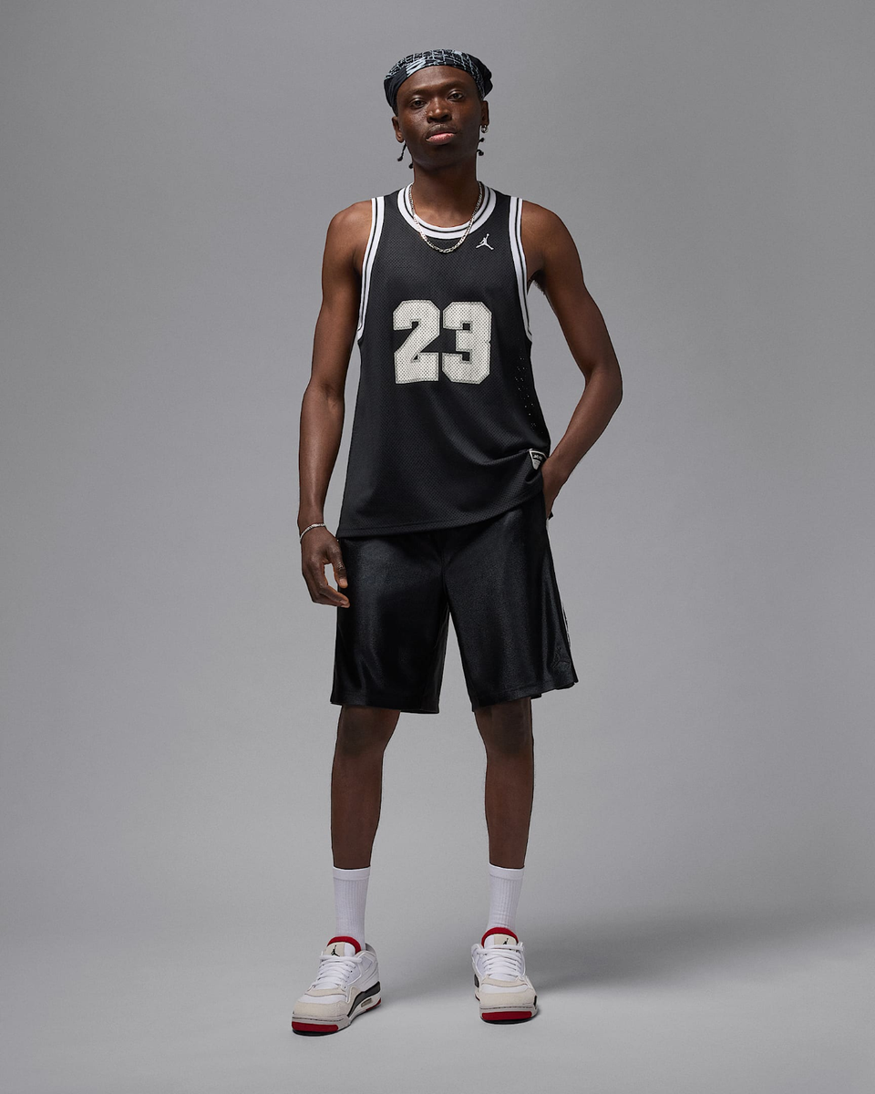 Nike Jordan Brooklyn Cat Scratch Short Black White HV0560