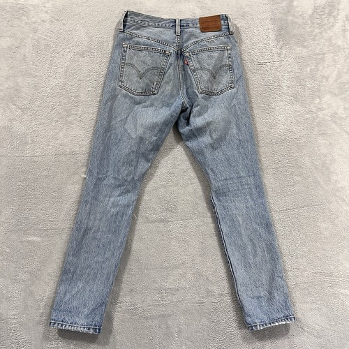 Levis Premium 501 Jeans Skinny Women's 25x28 Button Fly Distressed Big E - Picture 2 of 15