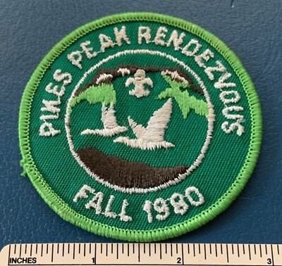 Vintage 1981 PIKES PEAK RENDEZVOUS Boy Scout Fall Event PATCH BSA Scouting