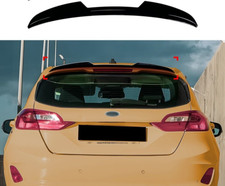 PER FORD FIESTA MK8 2018+ LABBRO SPOILER TETTO NERO LUCIDO