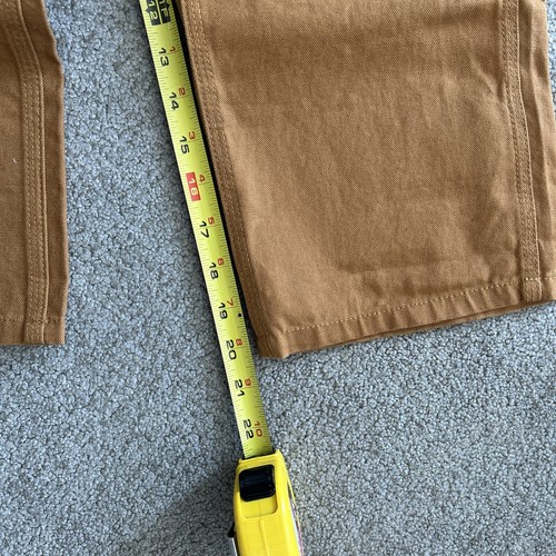 Carhartt Brown/Rust Canvas Double Knee Overall Bib Boy’s Size 7 - Picture 6 of 14