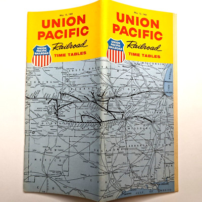 MAY 1969 Union Pacific Railroad Public Timetable Train Stations Index Map UP 3J