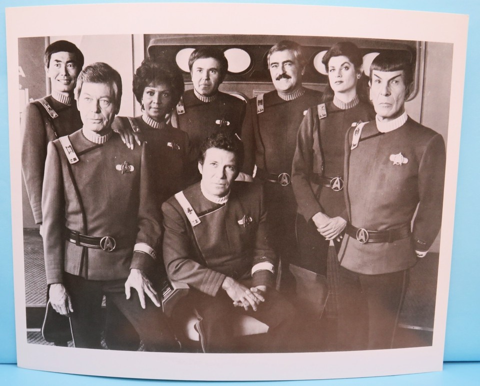 Star Trek CREW PHOTO STILL PAIR vtg Star Trek Chekov Scotty SPOCK KIRK ...