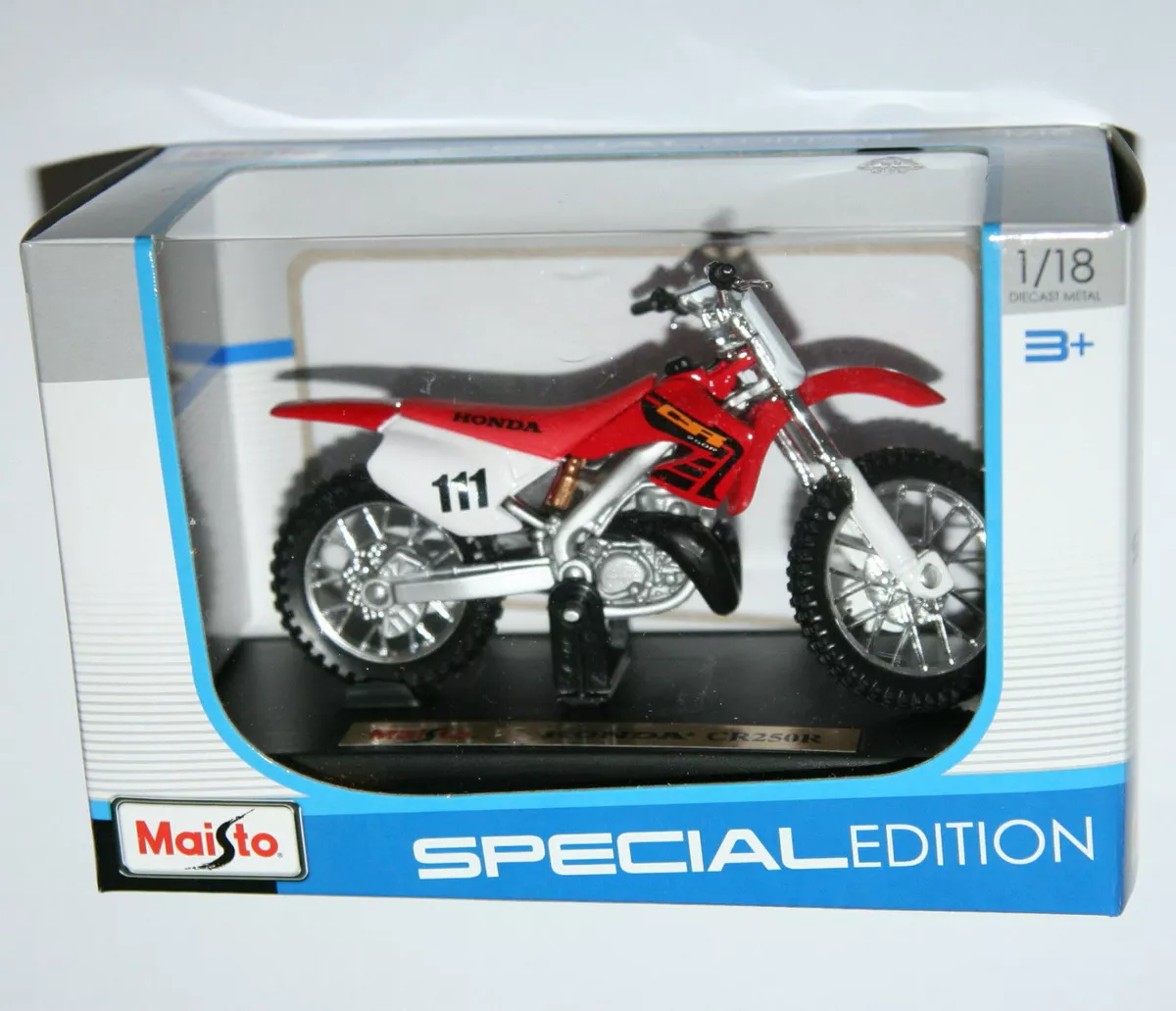 Miniatura Moto Trilha Honda CR-250R Coleção Colecionador Top em