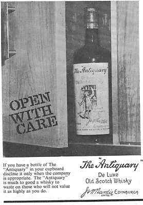 1963 ANZEIGE für ANTIQUARY De Luxe Old Scotch Whisky (2) Original Print Ad 488/11