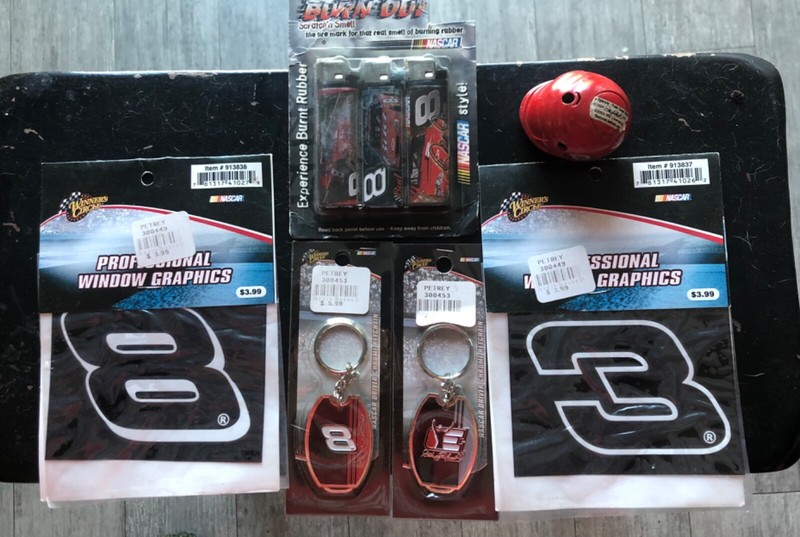 DALE EARNHARDT  AND DALE JR. COLLECTABLE VINTAGE MEMORABILIA NEW IN PACKAGES