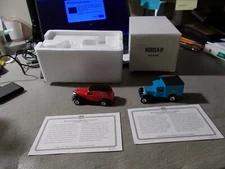 1997 MATCHBOX BREWING COMPANY 2 DELIVERY TRUCK SET DUBUQUE STAR & LEFT HAND BREW