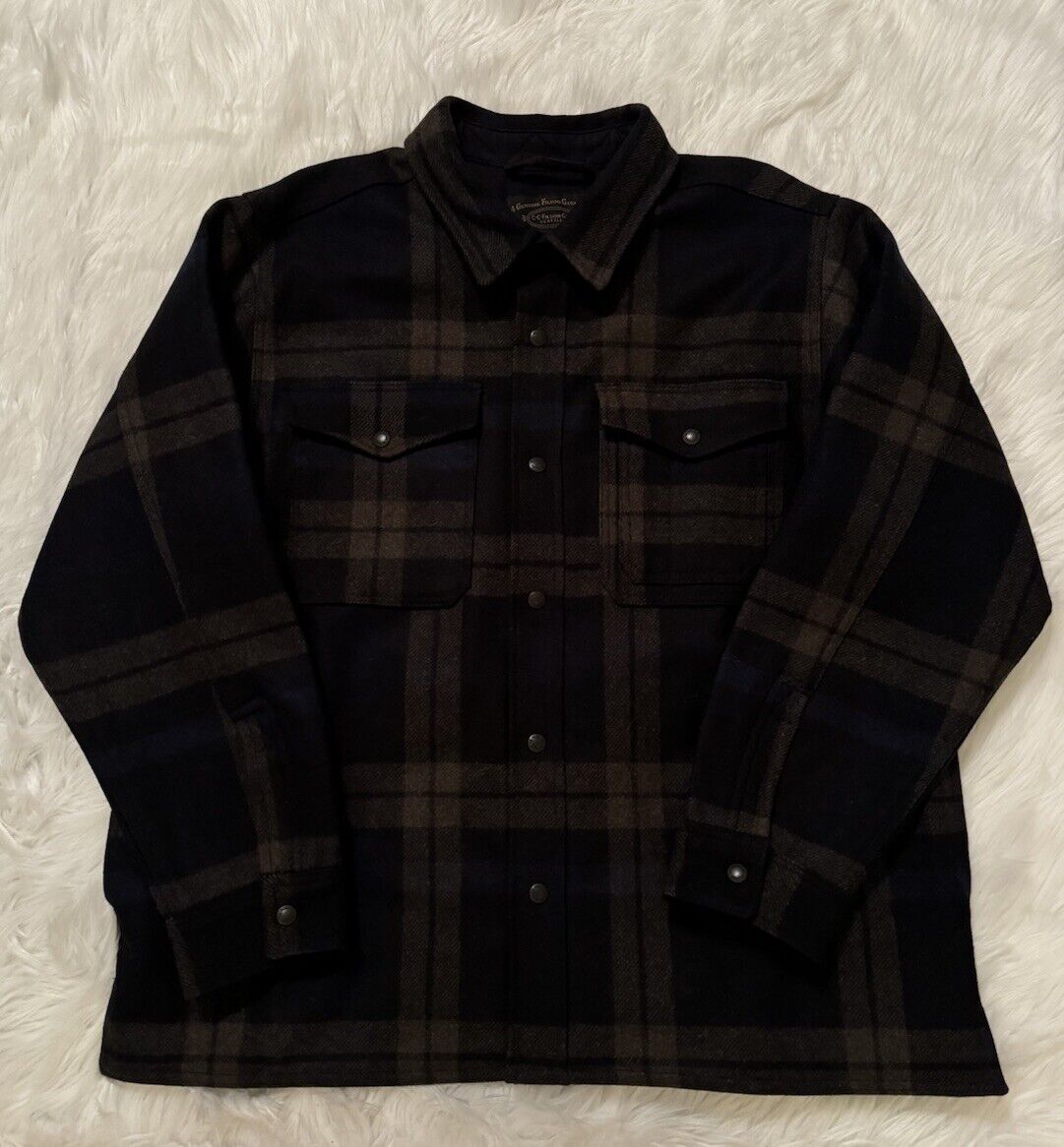 Filson New Mackinaw Wool Jac Shirt Jacket Button Up Black Filson New Mackinaw Wool Jac Shirt Jacket Button Up Black