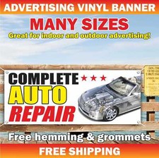 COMPLETE AUTO REPAIR Advertising Banner Vinyl Mesh Sign car service shop garage