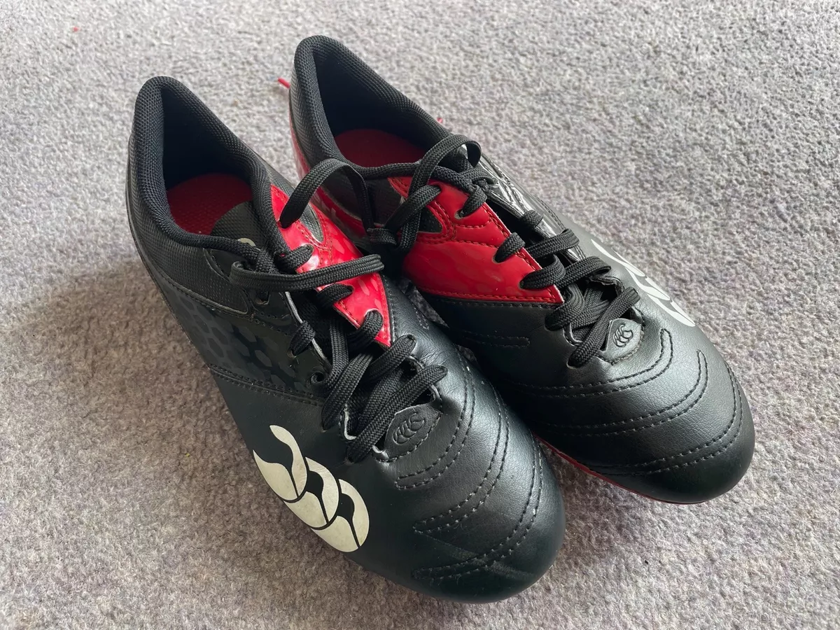 CANTERBURY Phoenix Raze Football Rugby Boots Size 4 Black Red