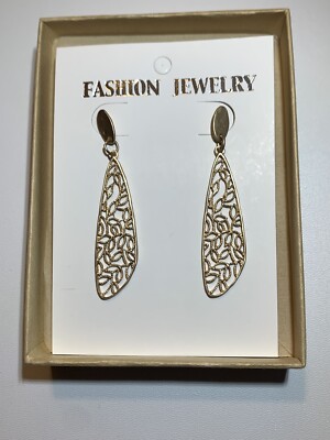 Vintage Style Golden Leaf Earrings