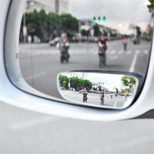 2x Universal Car Auto 360° Wide Angle Convex Rear Side View Blind Spot Mirror  - Picture 1 of 9