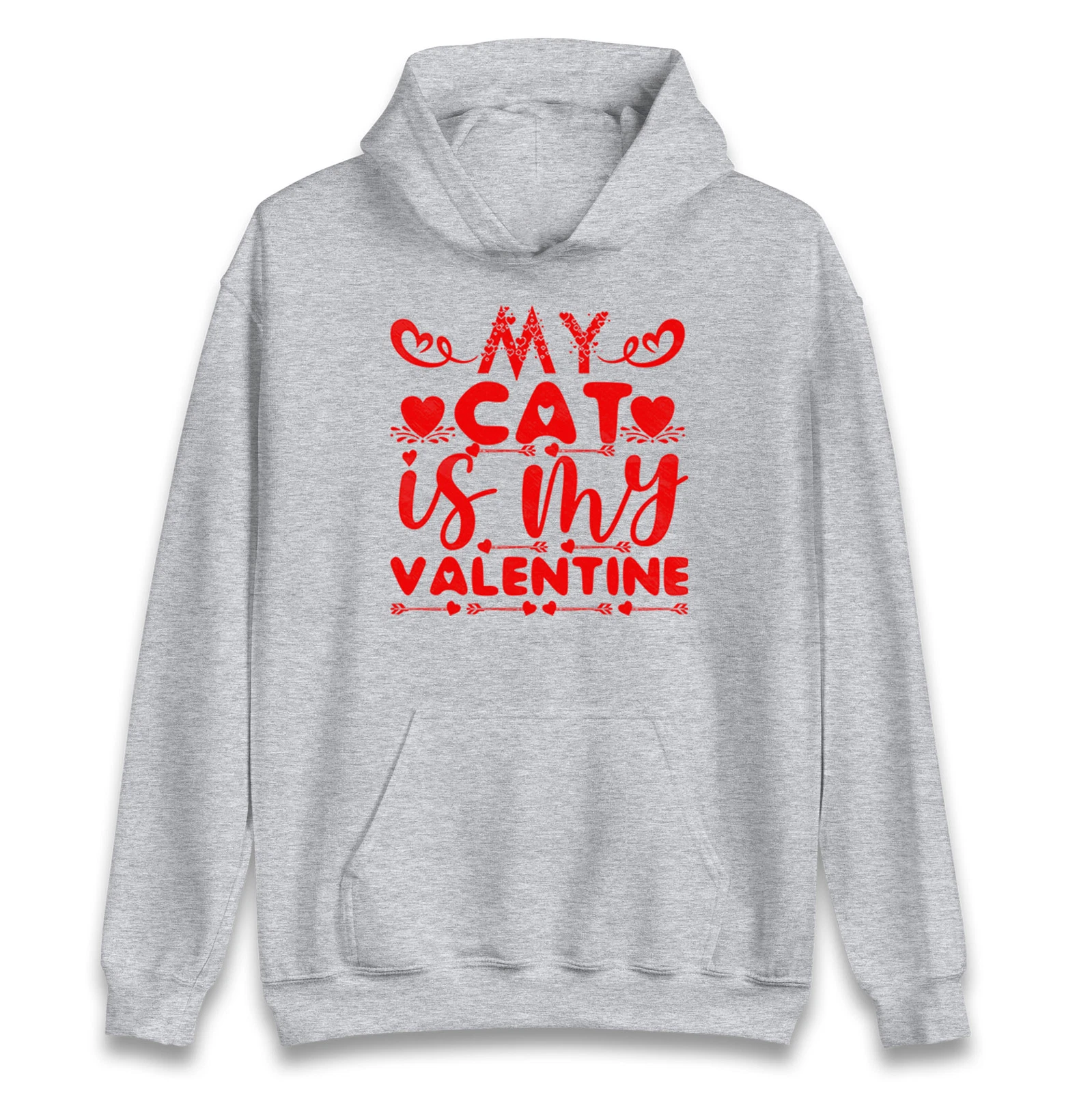 Felpa con cappuccio My Cat Is My San Valentino Amante degli animali domestici simpatica regalo San Valentino