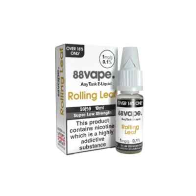 88 Vape E-Liquid ROLLING LEAF 10ml 20 Pack - 1st Class RM Delivery