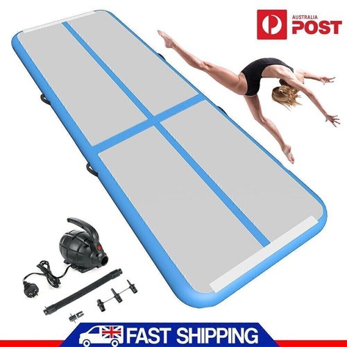 4M Air Track Inflatable Gymnastics Tumbling Mat Yoga Mat Floor W/Electric Pump
