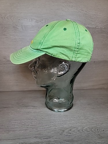 John Deere Farm Cap Embroidered Logo Yellow Letter Green Baseball Adjustable - Picture 4 of 8