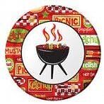Chill & Grill Cookout BBQ Summer Picnic Lake Pool Party 7" Paper Dessert Plates - Picture 1 of 1