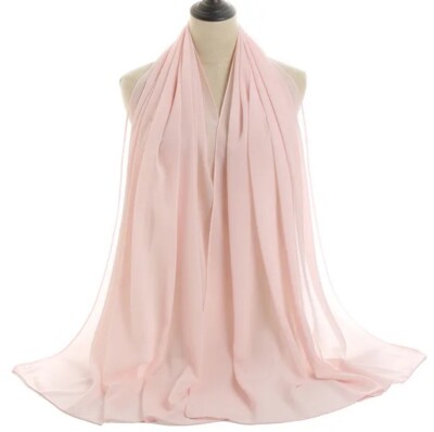 rechteckige Stola Chiffon hellrosa Hochzeit Abend Schulterschutz Schal