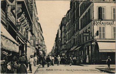 CPA AK Paris 14e - Rue de Vanves á l'Avenue Villemain (56390)