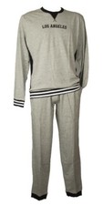 SG Men's Spider Cotton Summer Long Sleeve Crew Neck Pajamas Jersey Cuffs by