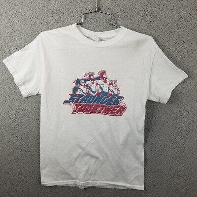 Super Hero Shirt Small White Stronger Together Family Tee