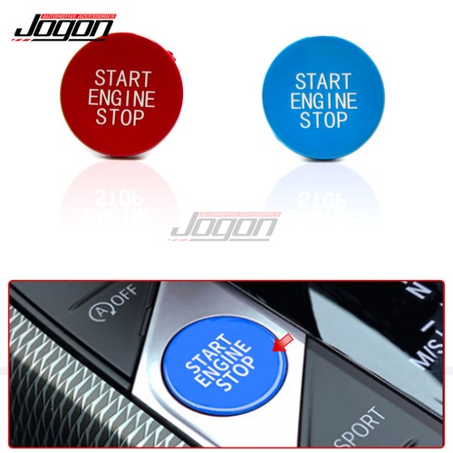 Red & Blue Engine Start Stop Button Trim Cover For BMW M3 M4 G80 G82 G83 21-22 - Picture 4 of 11
