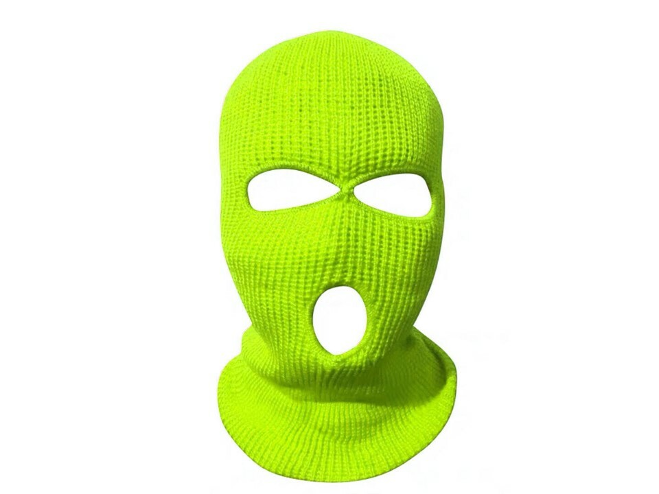 Face Ski Mask Neon Yellow Balaclava Outdoor Sport Warm
