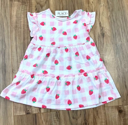 NWT Childrens Place Toddler Girls Strawberry Dress Size: 2T