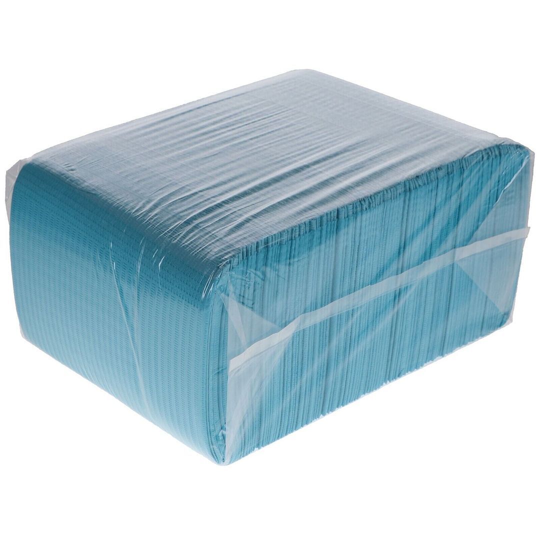 Bavoirs Dentaires Jetables 3+1 Plis – Format 13x18 Pouces, Couleur Pêche, Pack De 500 Pièces