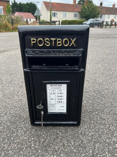 Cast iron Letter box mail post office Wall box Vintage style RED or BLACK - Picture 26 of 38