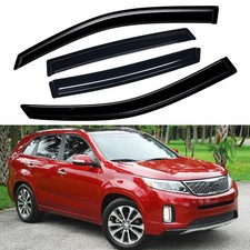 Tape-on Smoke Window Visors Sun Rain Guards Vent Shade For 2011-2015 Kia Sorento