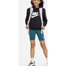 Nike Girl's Youth Medium Black Sportswear Club Fleece Hoodie Sweatshirt OS24-16