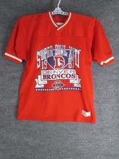 Vintage 1987 Denver Broncos Super Bowl XXII Logo 7 Mesh Football Jersey Mens XL