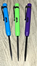 VIM Tools 3pc Straight Tip Mini Pocket Pry Bar Set w/Magnet Green, Purple, Blue