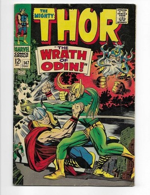 Thor 147 1967 Marvel Comics VG+ 4.5 Loki Balder Princess Python Sif Odin