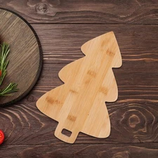  Charcuterie Board Christmas Serving Tray Bamboo Snack Dish Steak Plate