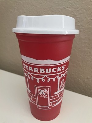 NEW 2025 STARBUCKS Holiday RED CUP   16 oz   Christmas Brick Storefront