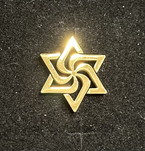 Edelstahl Silber oder Gold Jüdischer Davidstern Pins, Hebräisch, Judaica - Bild 2 von 15