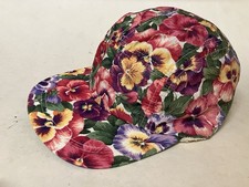Vintage Yo Wear Maxx Boxer 5 Panel Hat Skater NOS Floral Flowers 100 Cotton