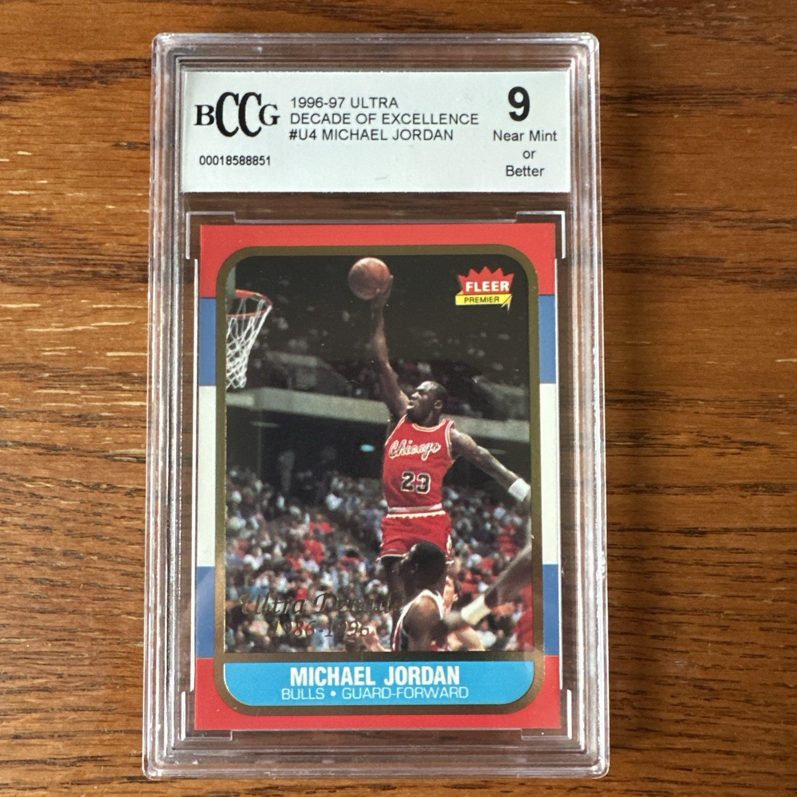 1996-97 Fleer Decade Of Excellence Michael Jordan BGS 9.0