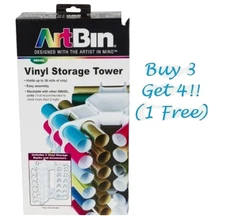 Artbin Vinyl 36 Roll Stackable Storage Tower w/Storage Area-Buy 3 Get 4! $14.90@