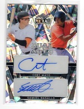2024 Leaf Metal Dual Autographs Coby Mayo Samuel Basallo SP /15 Baltimore Os