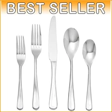 Stylish 20-Piece Flatware Set - Stainless Steel Cutlery for Elegant Dining