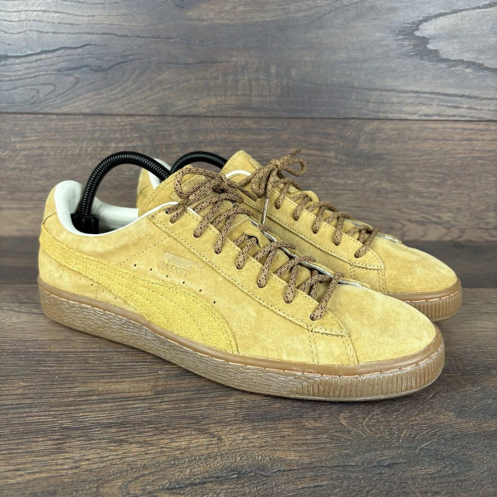 Puma Basket scarpe da ginnastica uomo classiche invernalizzate gomma scamosciata marrone taglia UK 8 (EUR 42)