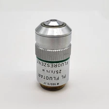 Leitz Microscope Objective PL Fluotar 25x W Fluoreszenz Water Immersion 518038