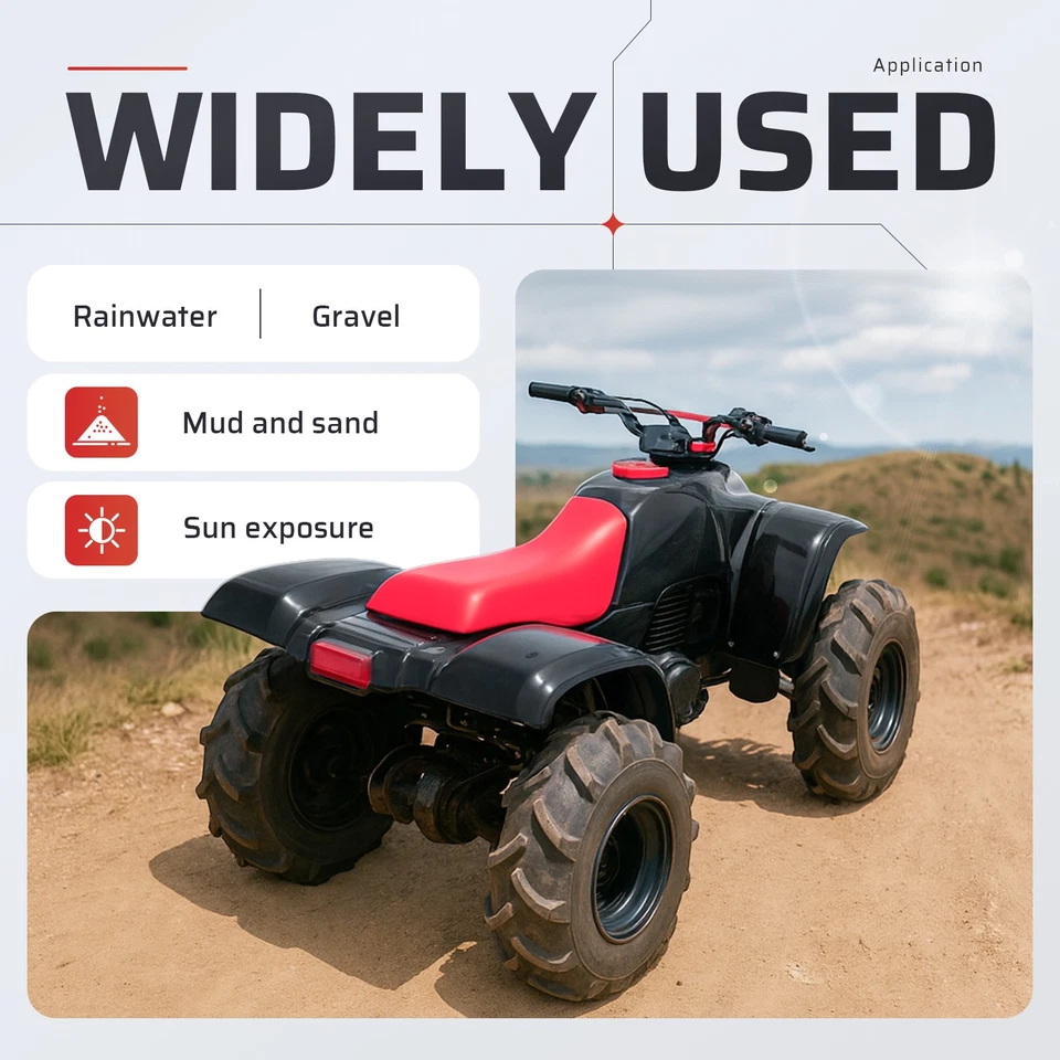 Black Rear Fender Flaps Flare Mud Guard Plastic(ABS) For Honda TRX300 1988-2000 Foto 3 de 4