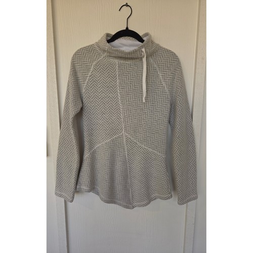 Prana Wool Blend Funnel Neck Pullover Sweater Sz M Outdoor Hiking Active Granola