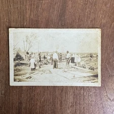 Antique daguerreotype Photo of Area of Destruction Possible Tornado? Snapshot