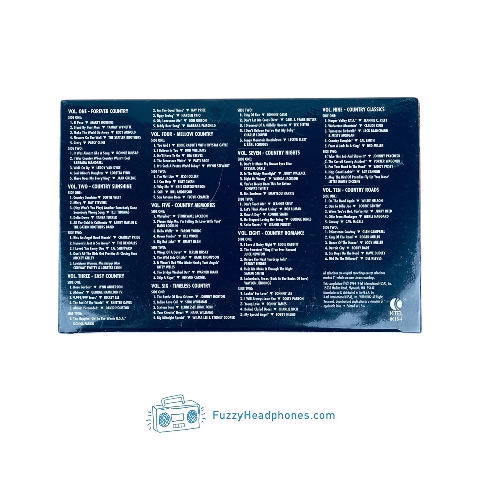 Academy Of Country Music 101 Greatest Country Hits 10 Cassette Box Set K-Tel NEW - Image 2 of 4