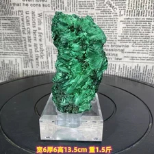 750g Natural malachite freeform quartz mineral energy decor reiki+stand